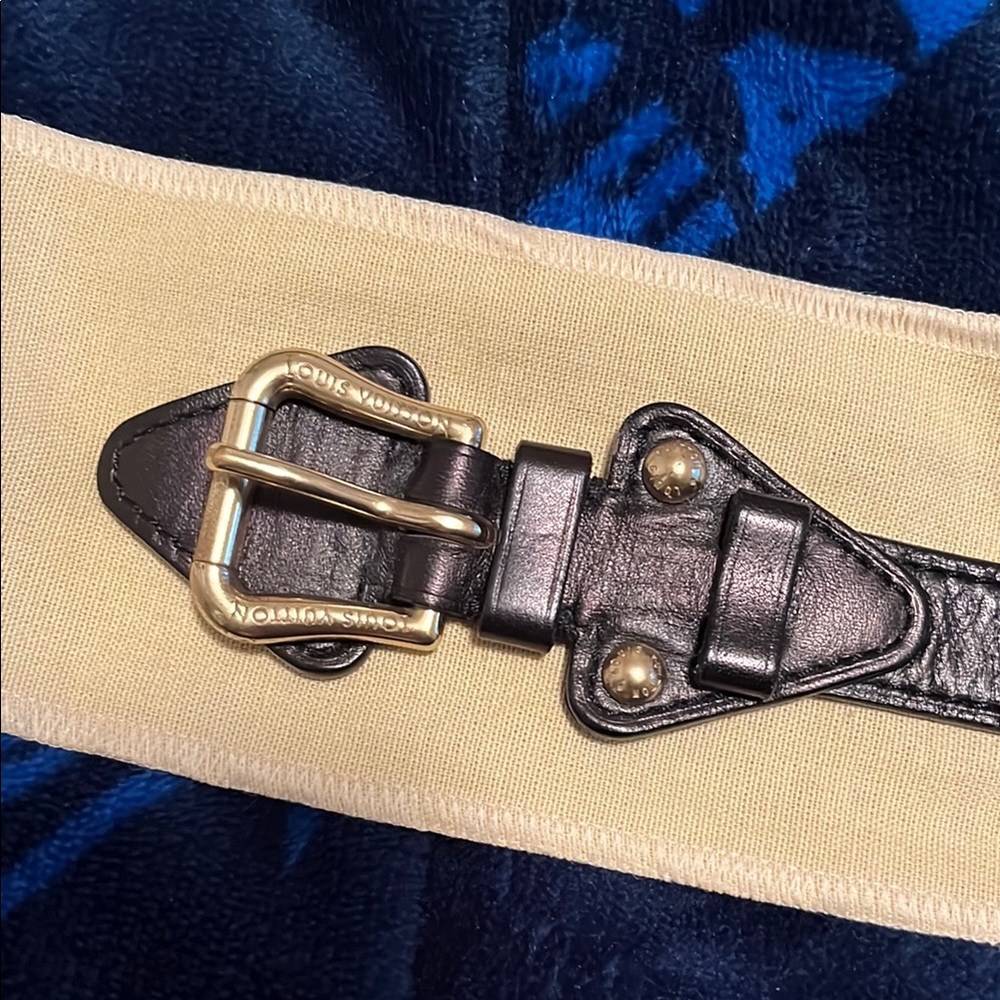 Louis Vuitton Black Leather Bracelet